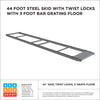 Skid – 44′ With Twistlock & Bar Grating 3′ One End