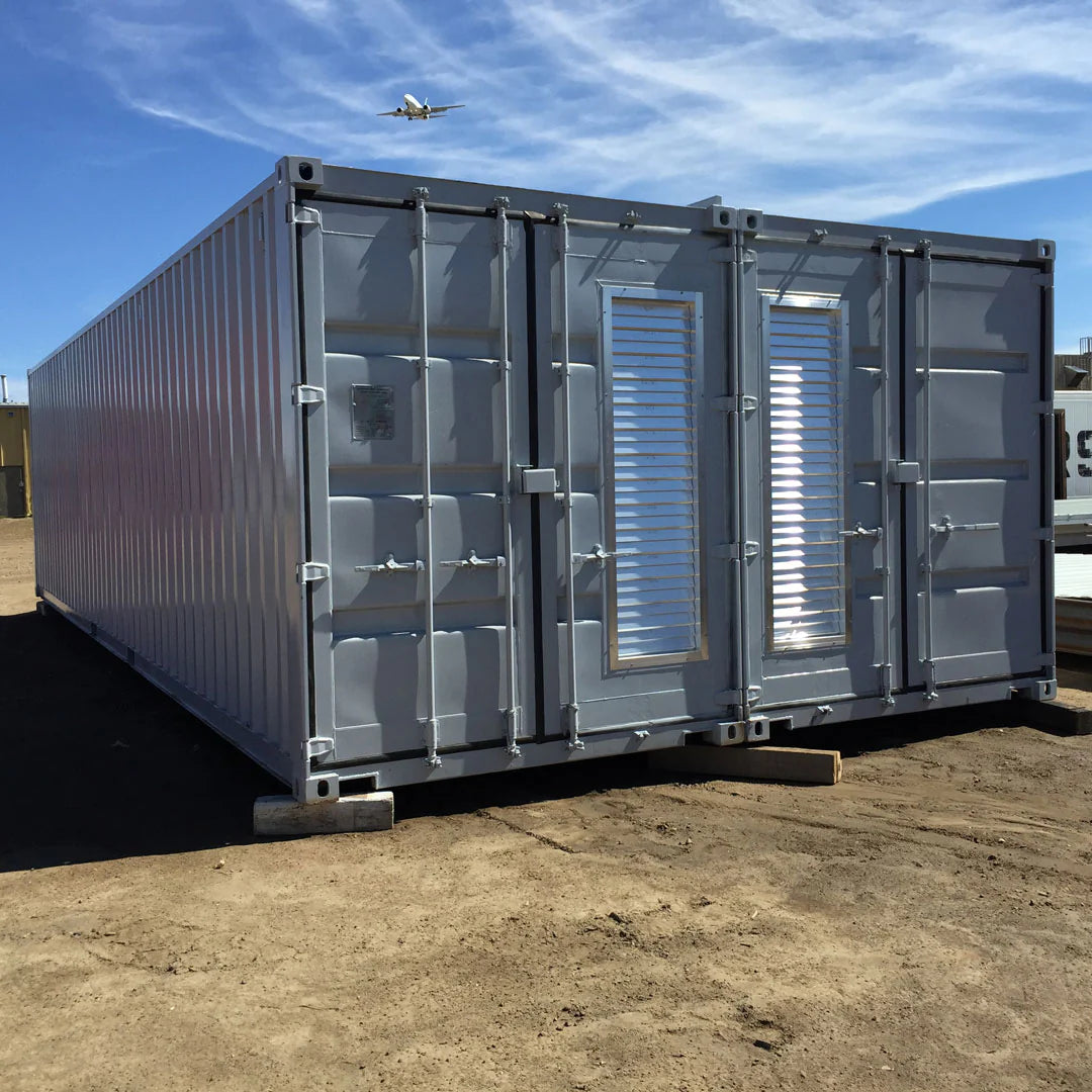 Custom shipping container modifications for commercial and industrial use 